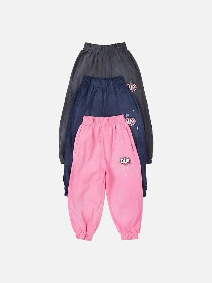 ブラッシングワッペンジョガーパンツ S,M,L,XL,JS,JM,JL,JXL / OUR