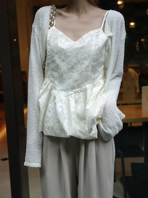Pocopocn cardigan / ivory(6月中旬頃発送予定)