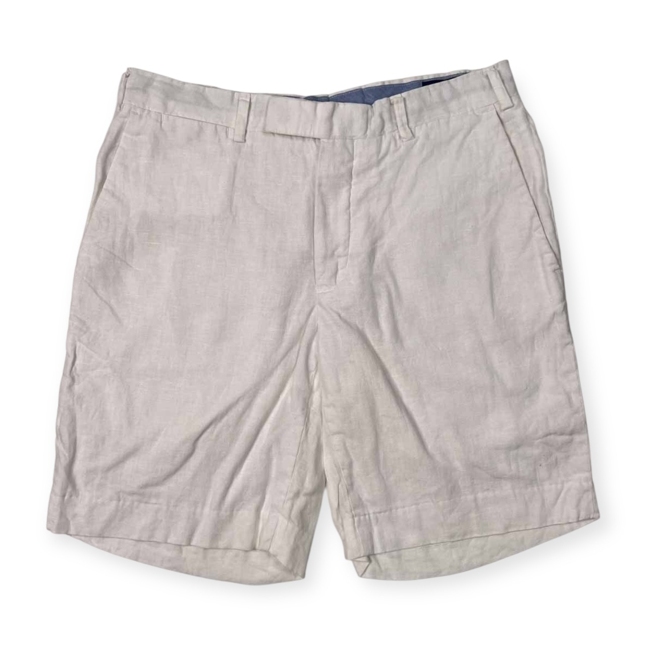 麻100% POLO RALPH LAUREN ポロ ラルフローレン リネン ショートパンツ ショーツ ハーフパンツ サイズ 30(170/76A) /ホワイト
