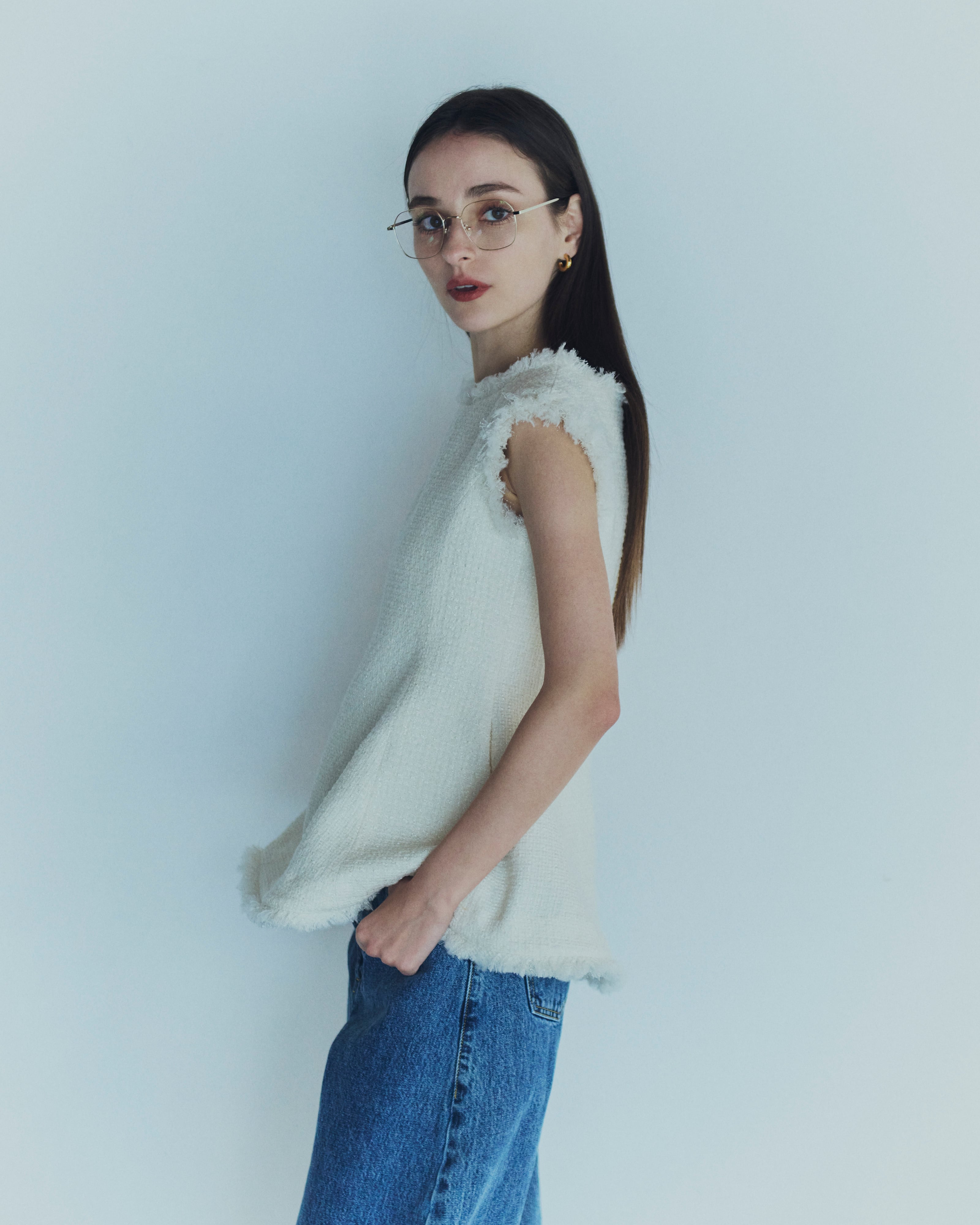 Original Tweed peplum tops | Bluelea