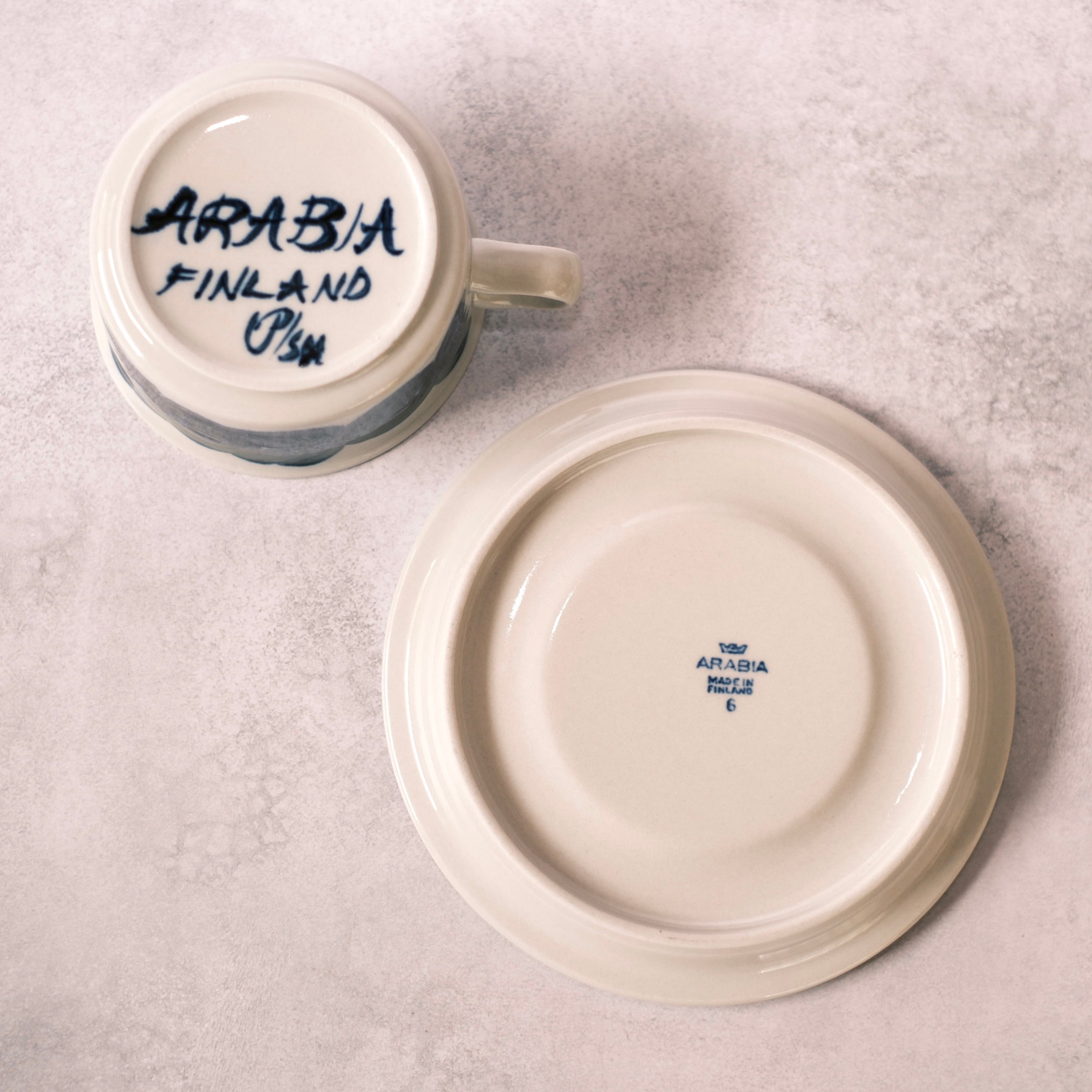 ARABIA Anemone C&S アラビア アネモネ ティーカップ&ソーサー①