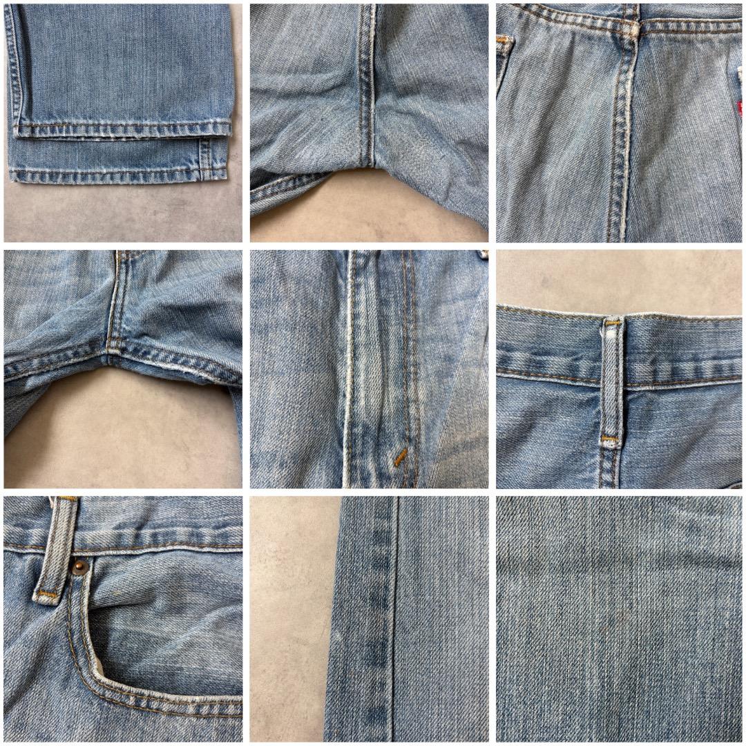 メンズ リーバイス569 Levis W34 ブルーデニム 青 古着 ヒゲ 20465