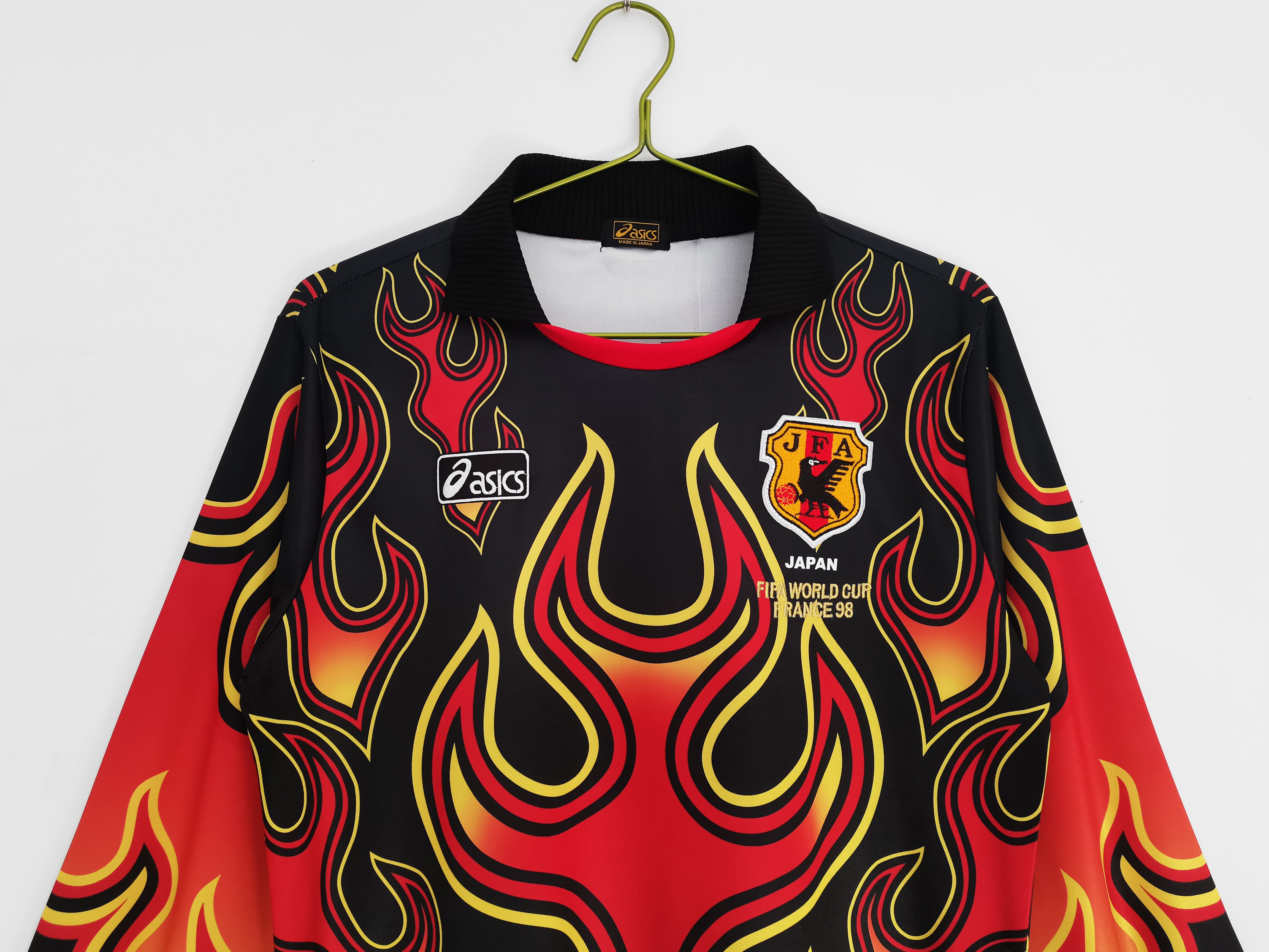 1998 Japan Red Flame Goalkeeper Retro Long Sleeve Jersey 1998 日本