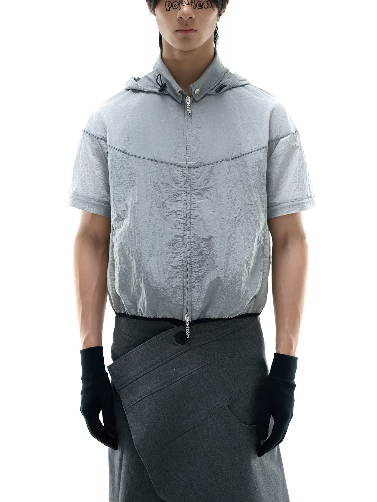 Pointless Metallic Detachable Sleeve Jacket