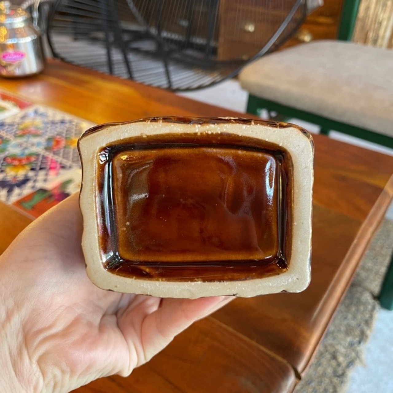 DULTON LOTUS POD SQUARE VASE / ダルトン ロータスポッドスクエアベース 花瓶 フラワーベース 置物 ブラウン 釉薬 溶岩風 モダン 和風 シック ギフト プレゼント
