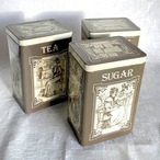 キャニスター缶 ３セットCOFFEE SUGAR TEA カーキベージュ 12OTcp10