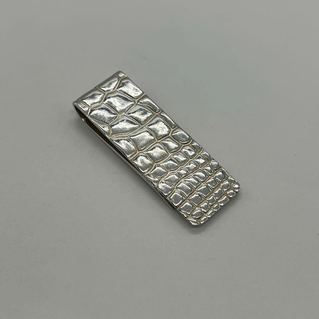 ティファニー TIFFANY メイカーズ クロコ型押しモチーフ マネークリップ