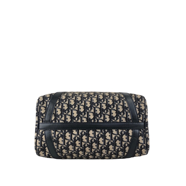 Christian Dior クリスチャン ディオール トロッター ハンドバッグ ネイビー ジャガード ボストンバッグ vintage ヴィンテージ オールド 3zr6kt