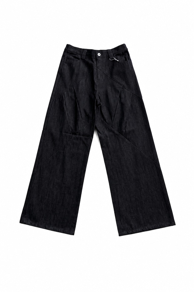 【Nora Lily】Tuck dimensional Wide Pants 2(UNISEX)-  Black