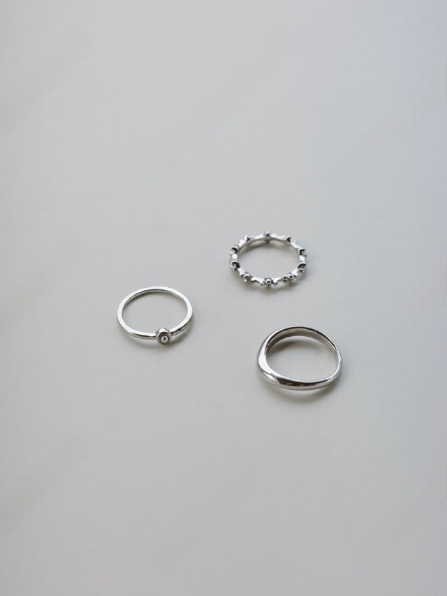 Triple Design Ring Set