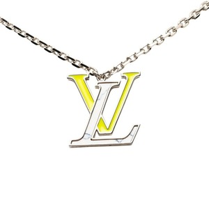 ルイ ヴィトン ペンダント LV カラーズ チェーン ネックレス M00526 シルバー イエロー系 ホワイト メタル レディース LOUIS VUITTON 【中古】