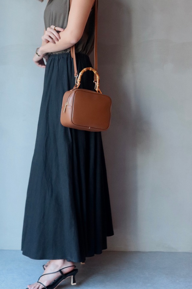 Bamboo square bag BROWN