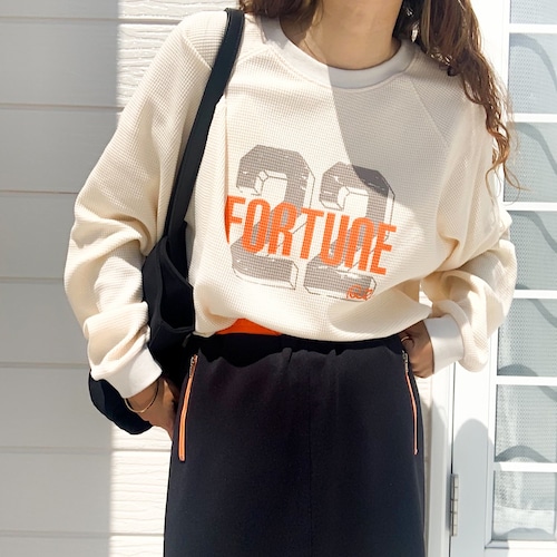 ワッフルボリュームトップス