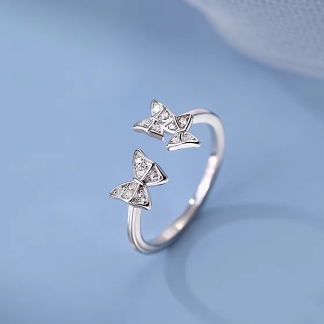 指輪 シルバー 蝶々 おしゃれ リング