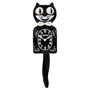 なんだかんだで一番人気なスタンダードカラー　キットキャットクロック　BLACK　黒　ブラック　時計　猫　壁掛け時計
