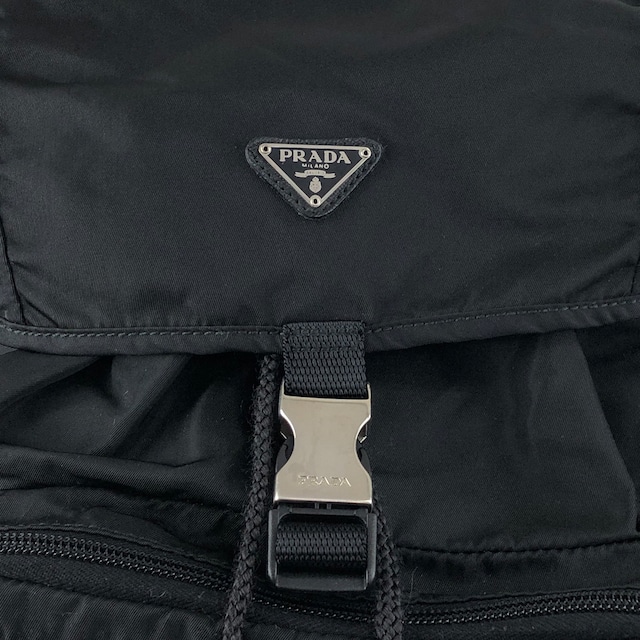 PRADA プラダ バックパック ブラック トライアングルロゴ ナイロン フロントバックル vintage ヴィンテージ オールド jmakxv