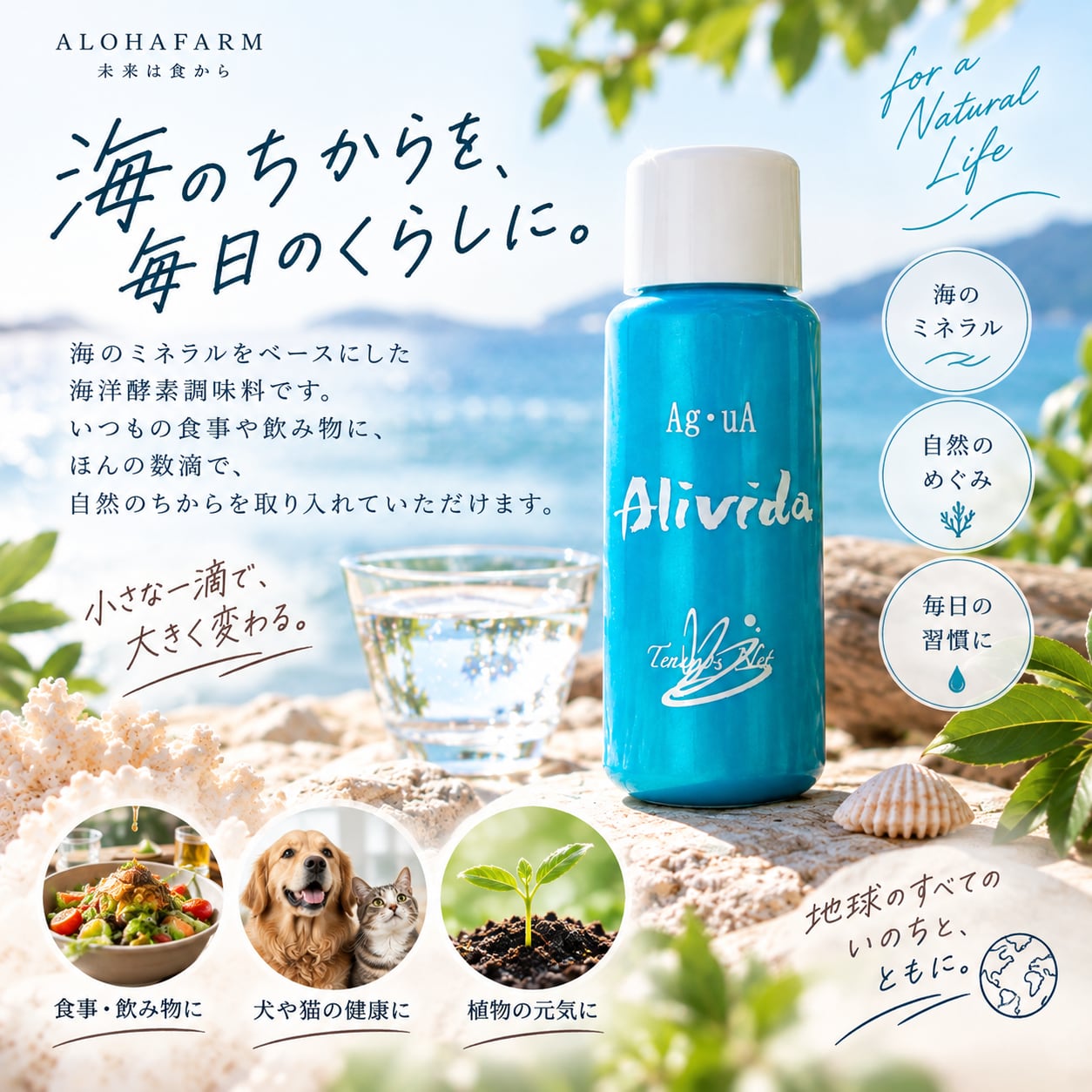 海洋酵素調味料 Alivida アリビダ 20ml | ALOHA FARM