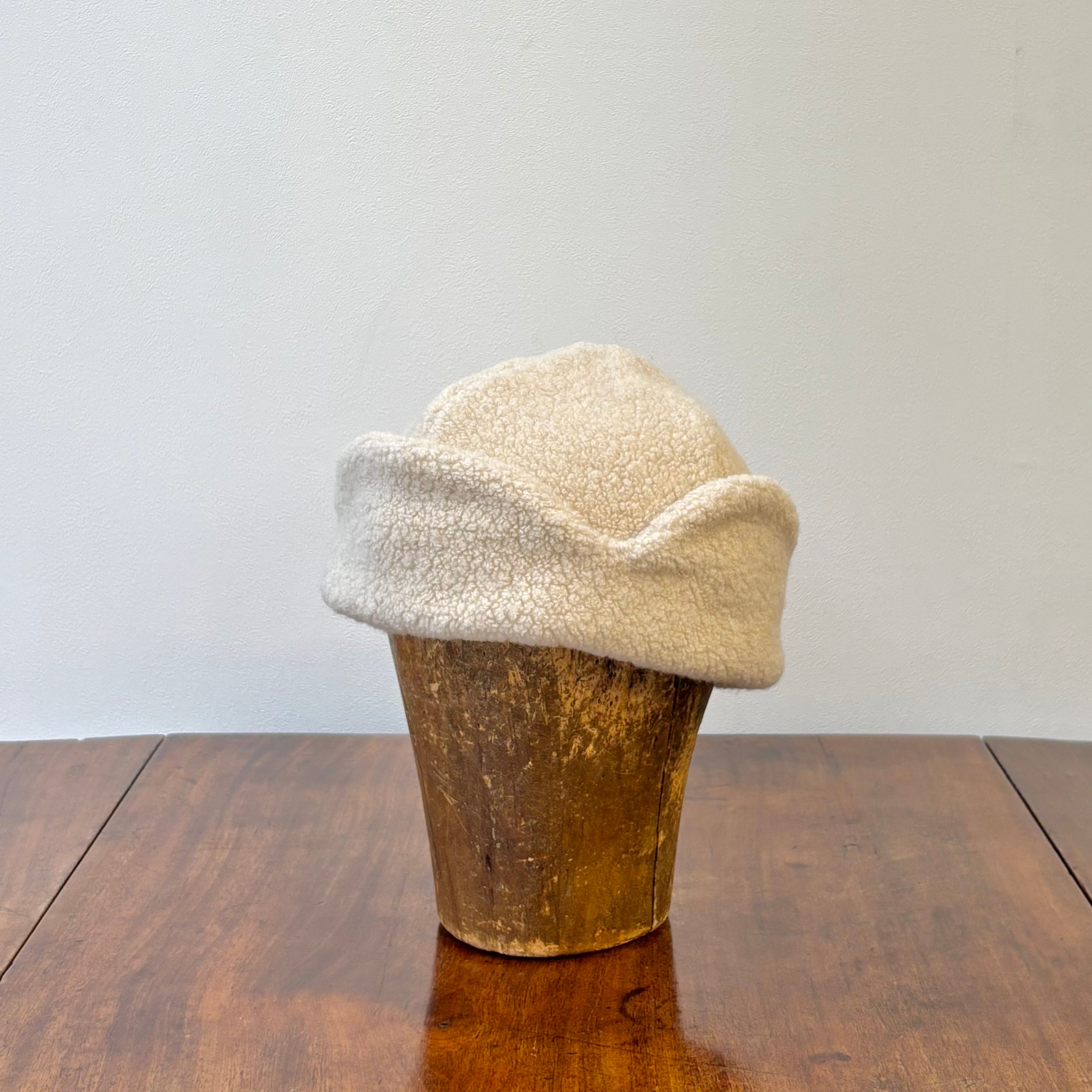 cableami ウール フライトキャップ ライトベージュ