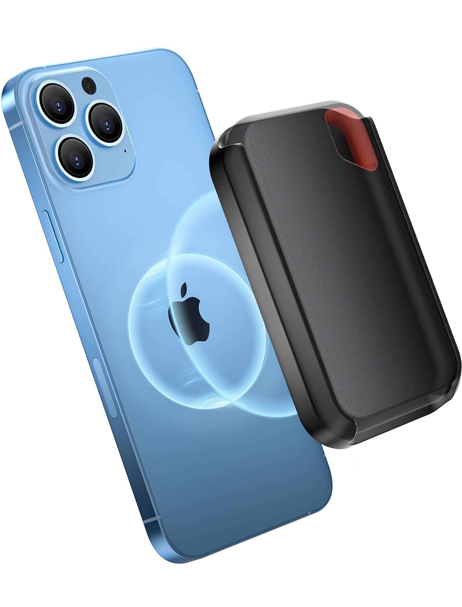 【在庫処分】磁気ハードドライブケース サンディスク E61 SSD用 10Gbps Type-Cケーブル付き iPhone 16 Pro & Pro Max Magsafe外付けソリッドステートドライブスリーブ対応 - ブラック
