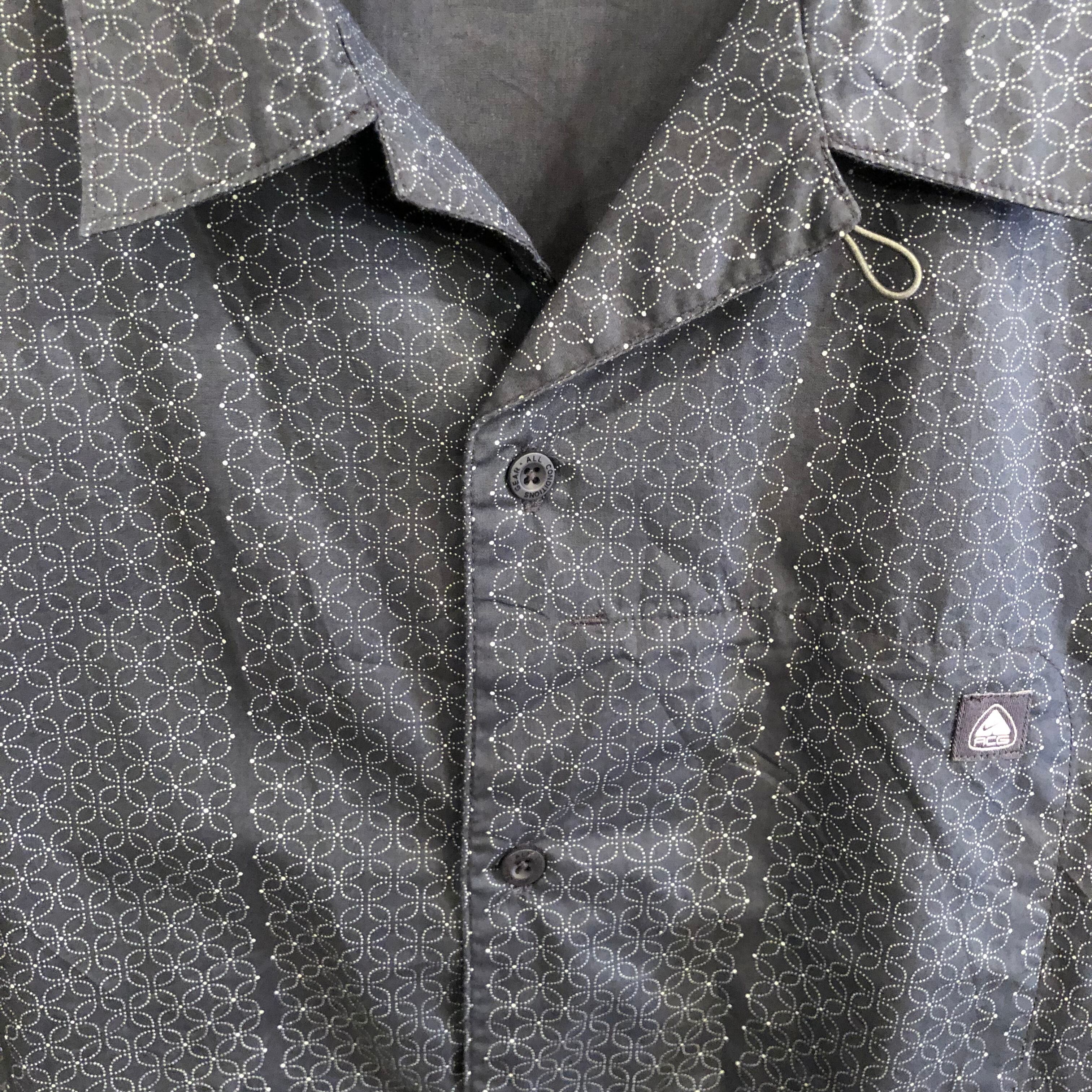 00s NIKE ACG ホワイト シースルー　ボタンアップシャツ　Lサイズ ナイキ（NIKE）（メンズ）ACG ドライフィット 半袖Tシャツ LSE DONT