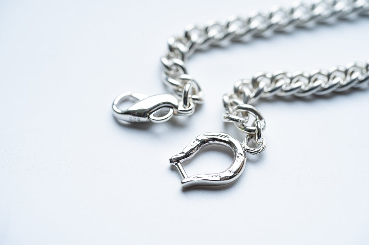 BN-089 Horse shoe Gourmette bracelet | WAKAN SILVER SMITH online store