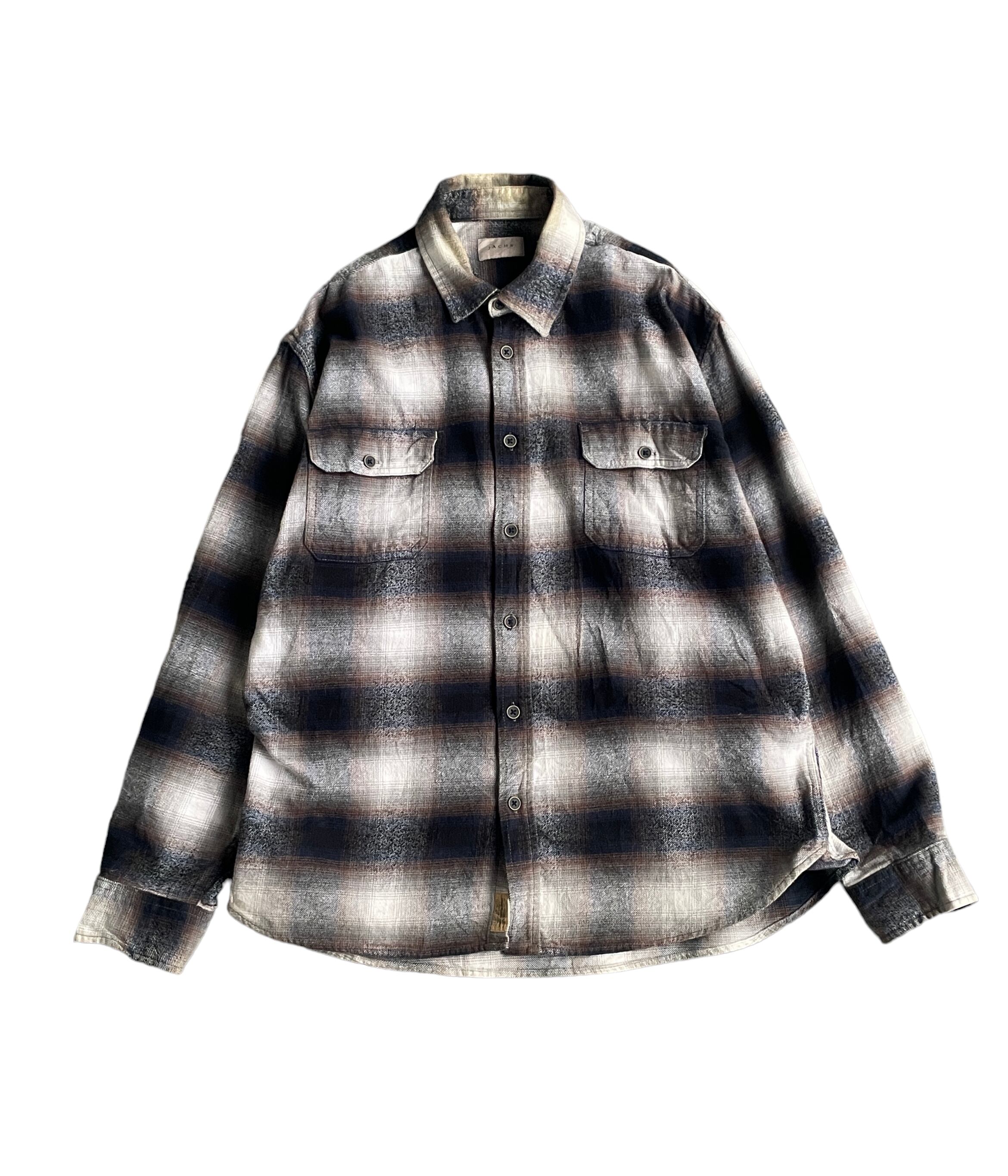 kinema ombre check pajamas shirt シャツ