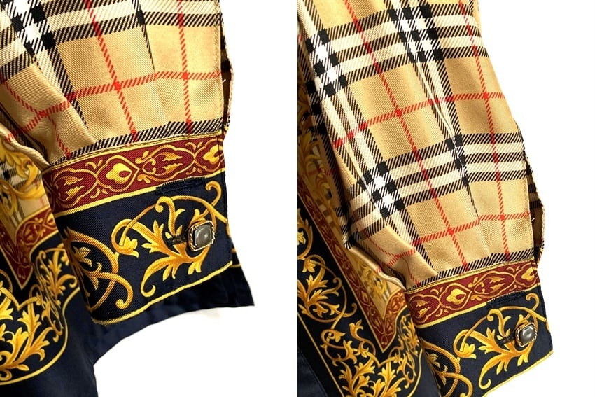 入手困難　レア　新品 未使用　BURBERRY　バーバリー　ヴィンテージ　スカーフ柄　ノバチェック　シャツ　デットストック　オーバーサイズ |  brand cross tokyo powered by BASE