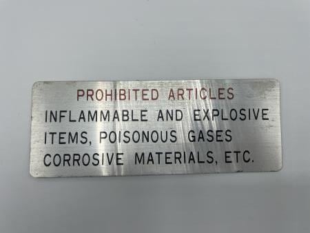 PROHIBITED ARTICLESプレート：ランプバス（九州産交バス） | 九州産交