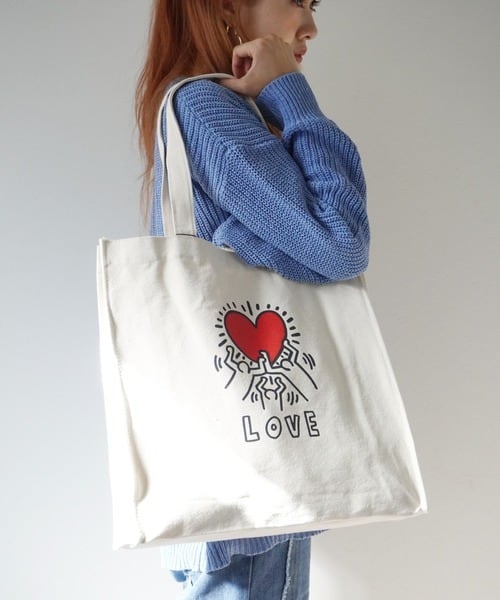 Keith Haring(キースヘリング) アートプリント トートバッグ