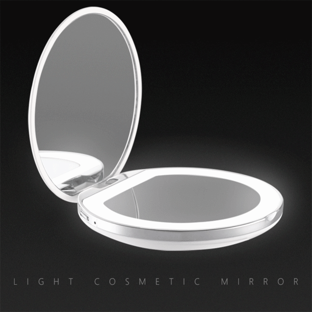 ★送料無料★ 5カラー 手鏡 ハンドミラー 女優ミラー 鏡 LED ミラー 化粧鏡