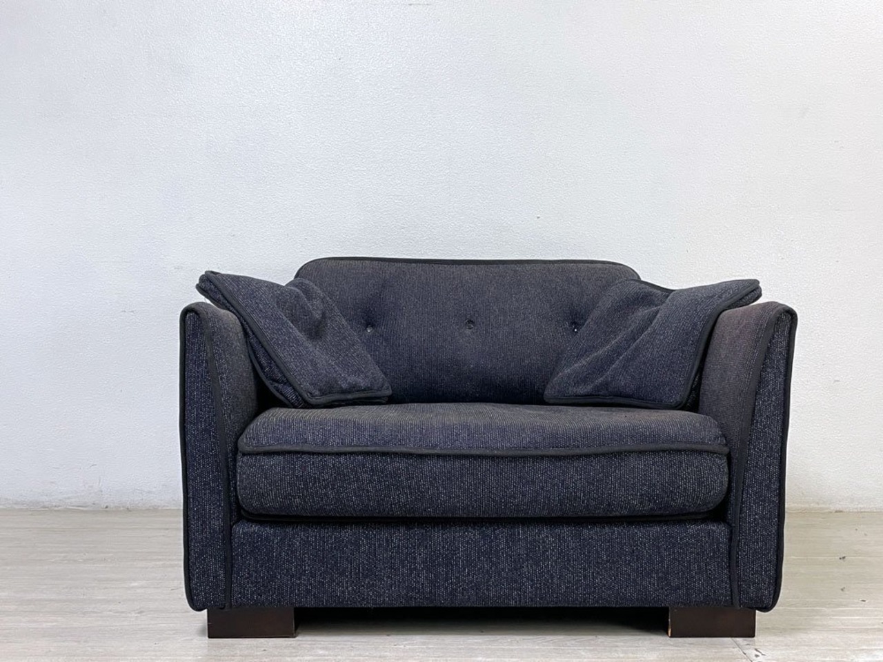 1.5シーターソファ ネイビー ファブリック