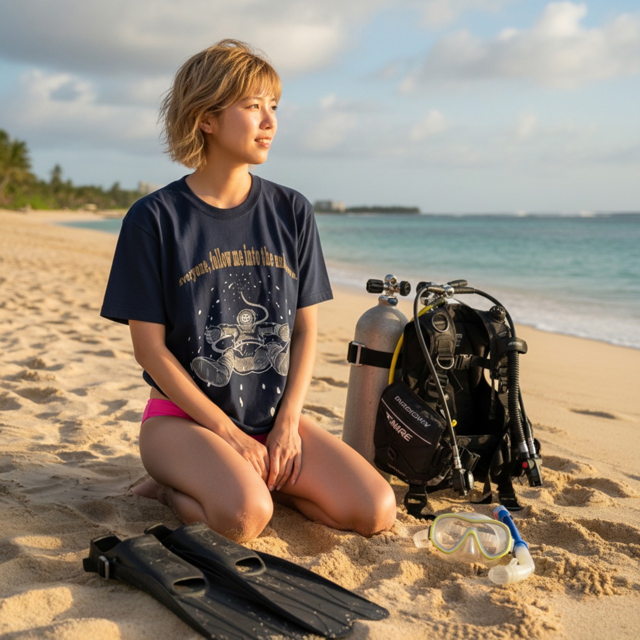 Pioneer of Divers-Tシャツ(ネイビー) - 1