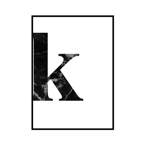 "k" 黒大理石 - Black marble - ALPHAシリーズ [SD-000538] A4サイズ ポスター単品