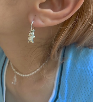 うさぎ earring hoop ® silver925 プレーン#LJ20049P  ダルメシアン#LJ20050P ゼブラ#LJ20051P ボディピアスLJ21048P