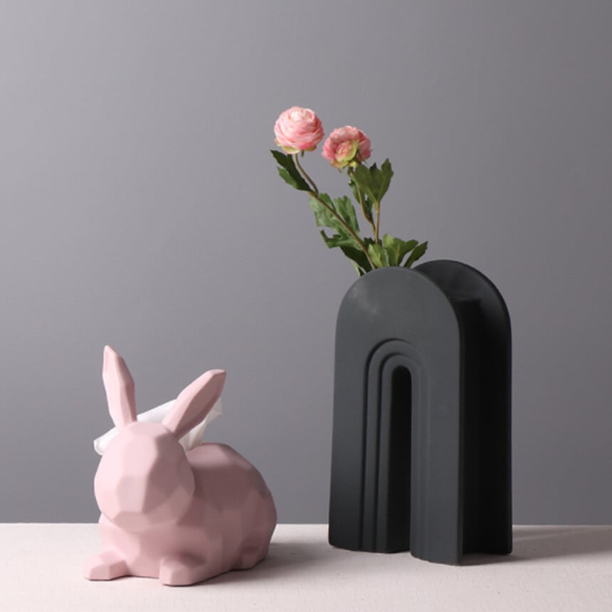 ceramic rabbit tissue case / セラミック ラビット ティッシュ ケース