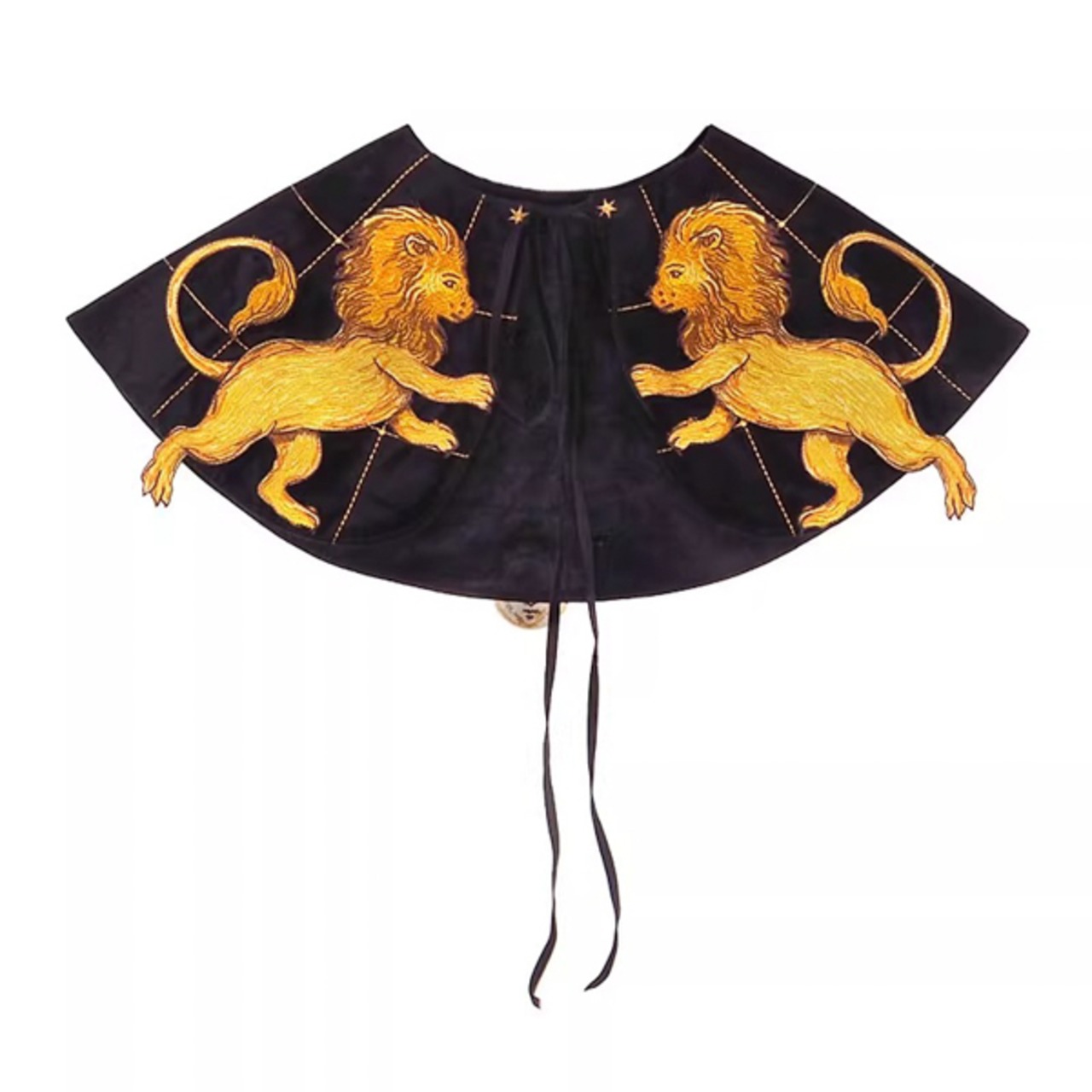 【2color】星と獅子が巡る夜のベルベットケープ 《C0266》