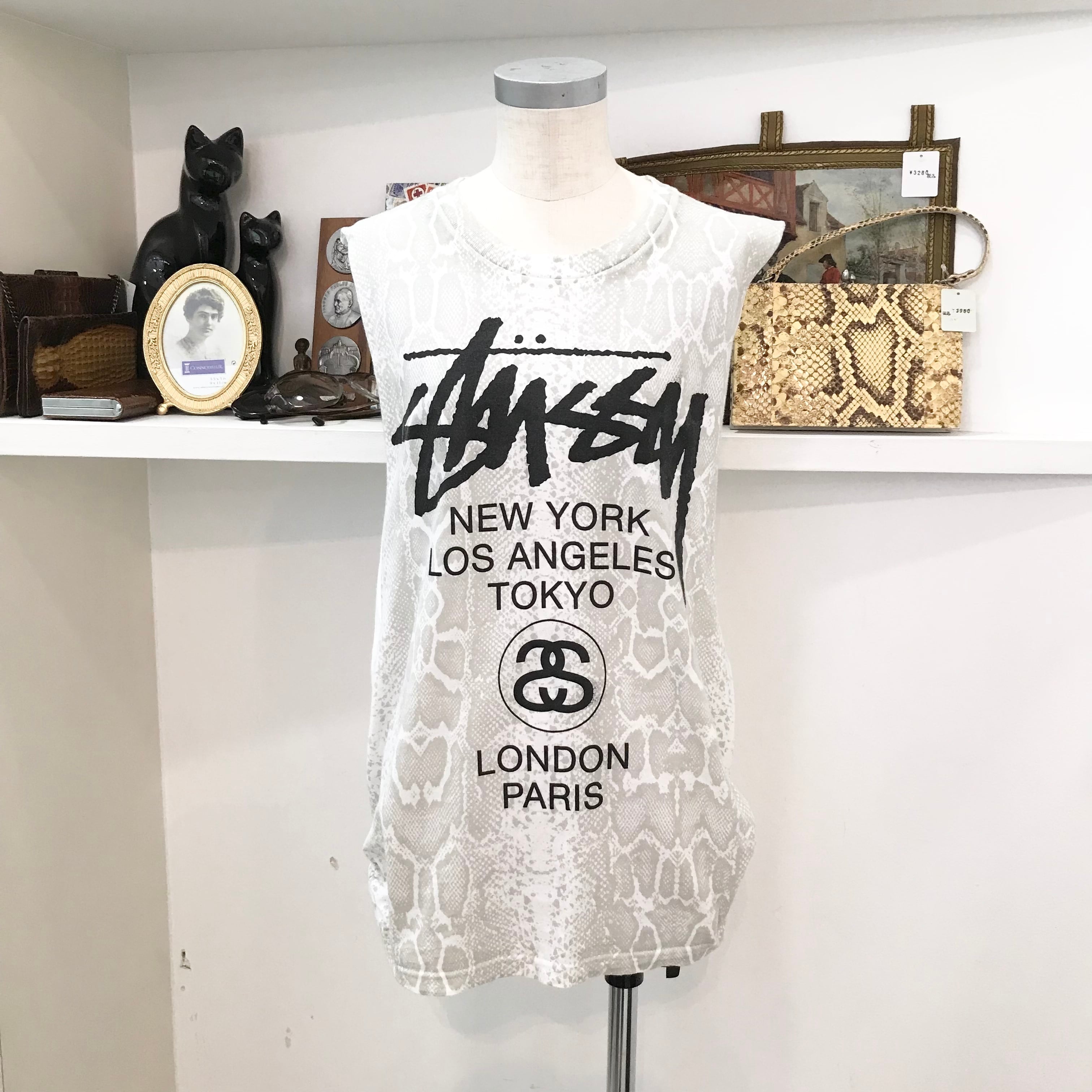 stussy/tank top/tops/S/white/python/ステューシー/タンクトップ ...