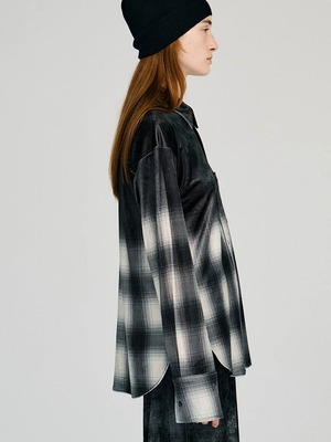 【26AW | WOMEN】PRANK PROJECT プランクプロジェクト / シャツ / Faded Check Velour Shirt 　31262315907