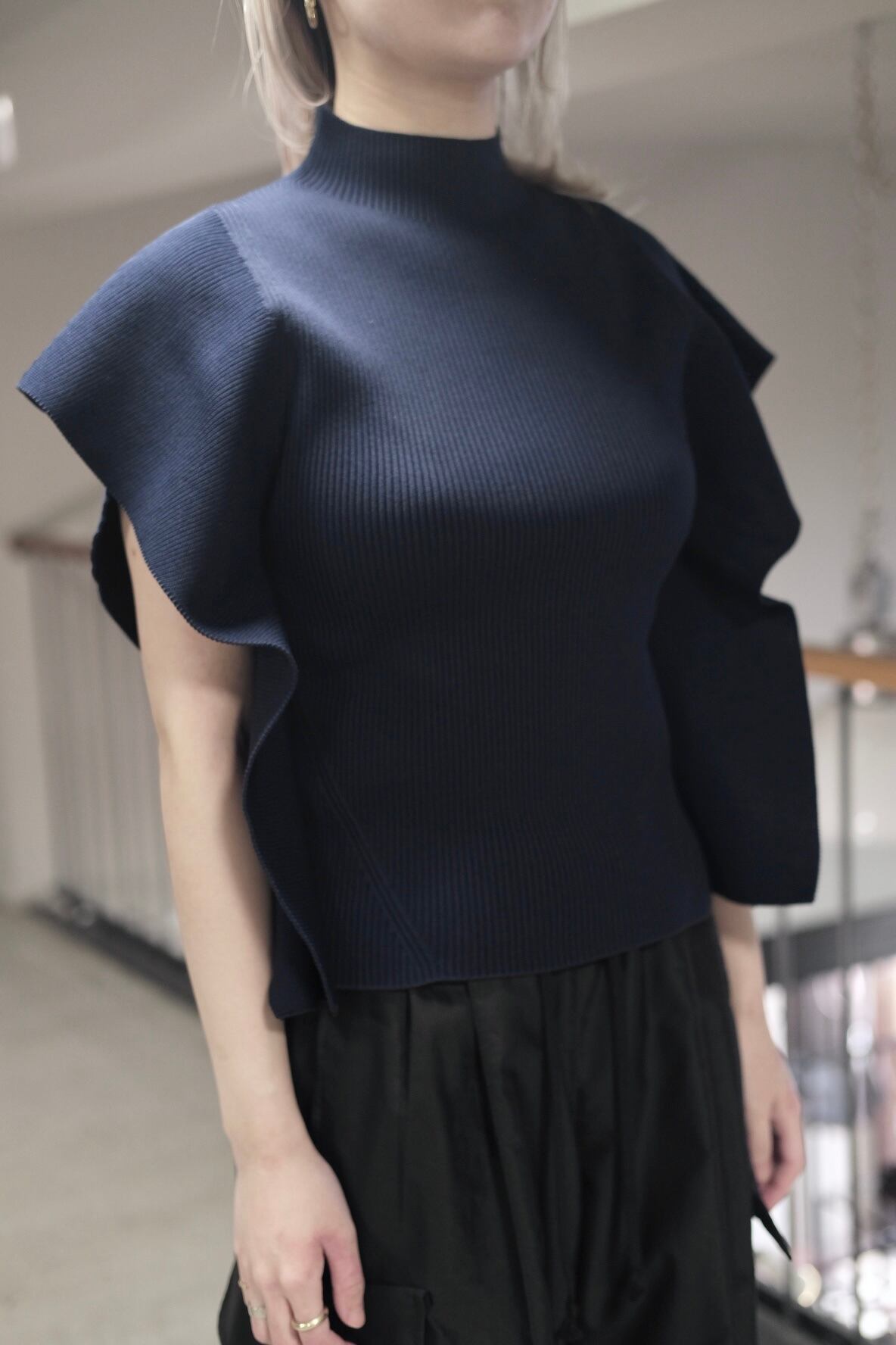 CFCL】PORTRAIT CREASE TOP -NAVY- | loop