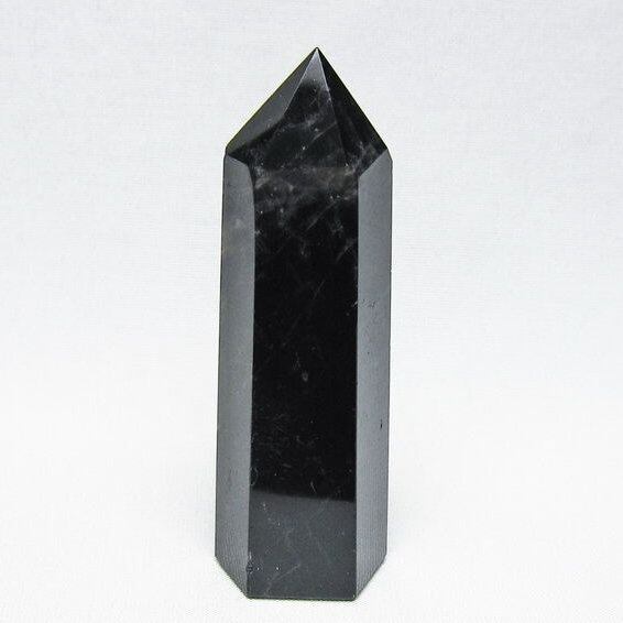 黒水晶 六角柱 モリオン ポイント 置物 一点物 142-11266