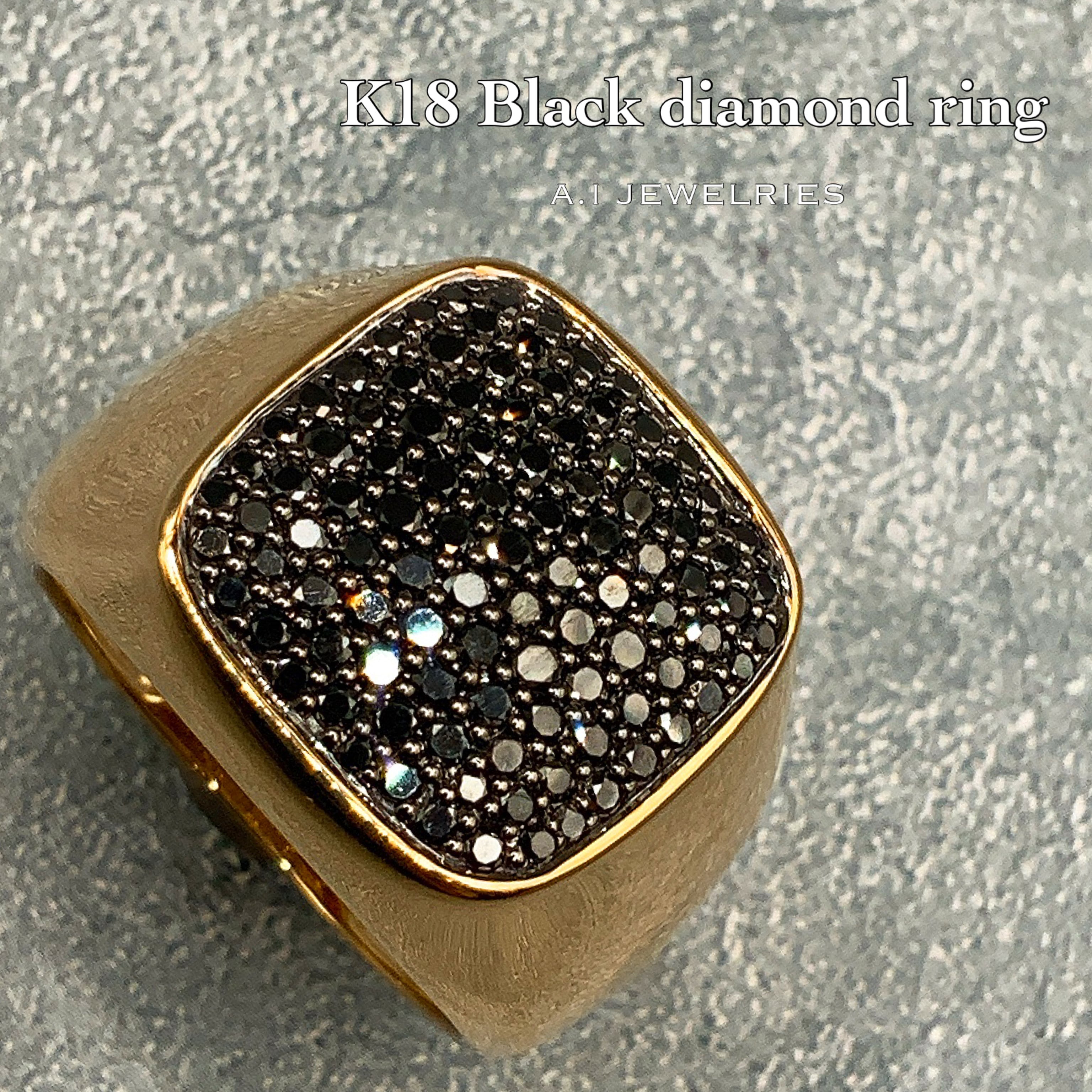 K18 18金 ブラック ダイヤモンド リング K18 Black Diamond ring 品番trg2004522  JEWELRIES エイアイジュエリーズ
