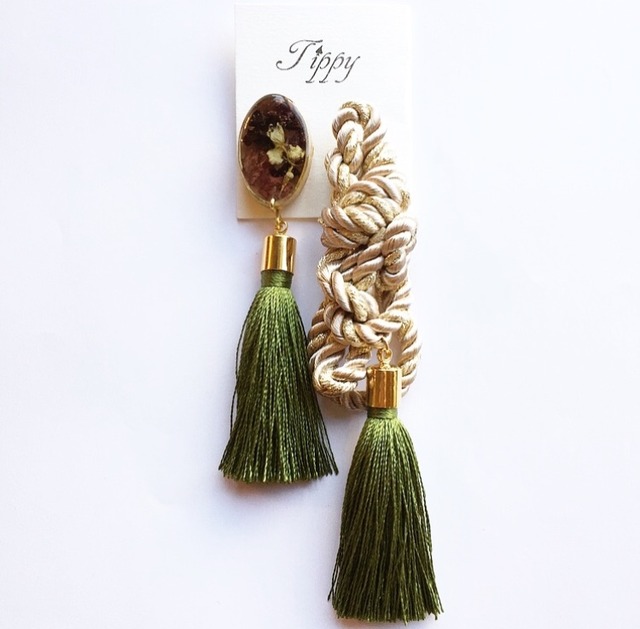 rope tassel pierce / earring