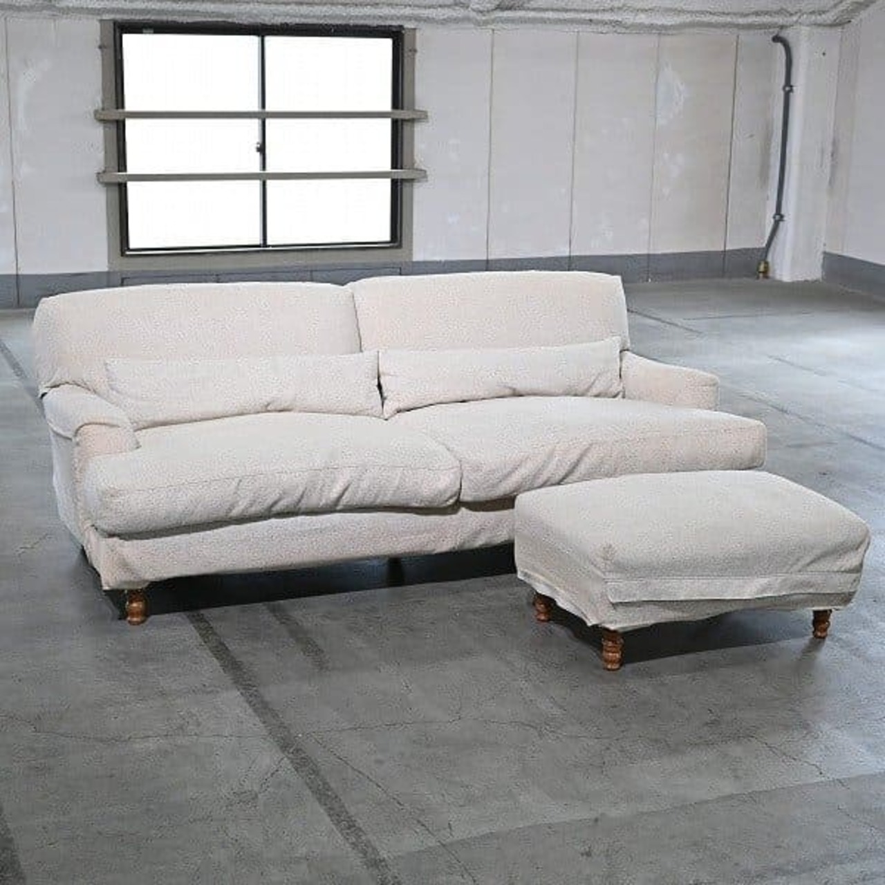 De padova 237万「ラッフルズ/RAFFLES」ラブソファ オットマンセット 2人 ヴィコマジストレッティ アッシュ デ・パドヴァcassina カッシーナ【中古家具/中古インテリア/USED家具ユーズド家具/リサイクル】