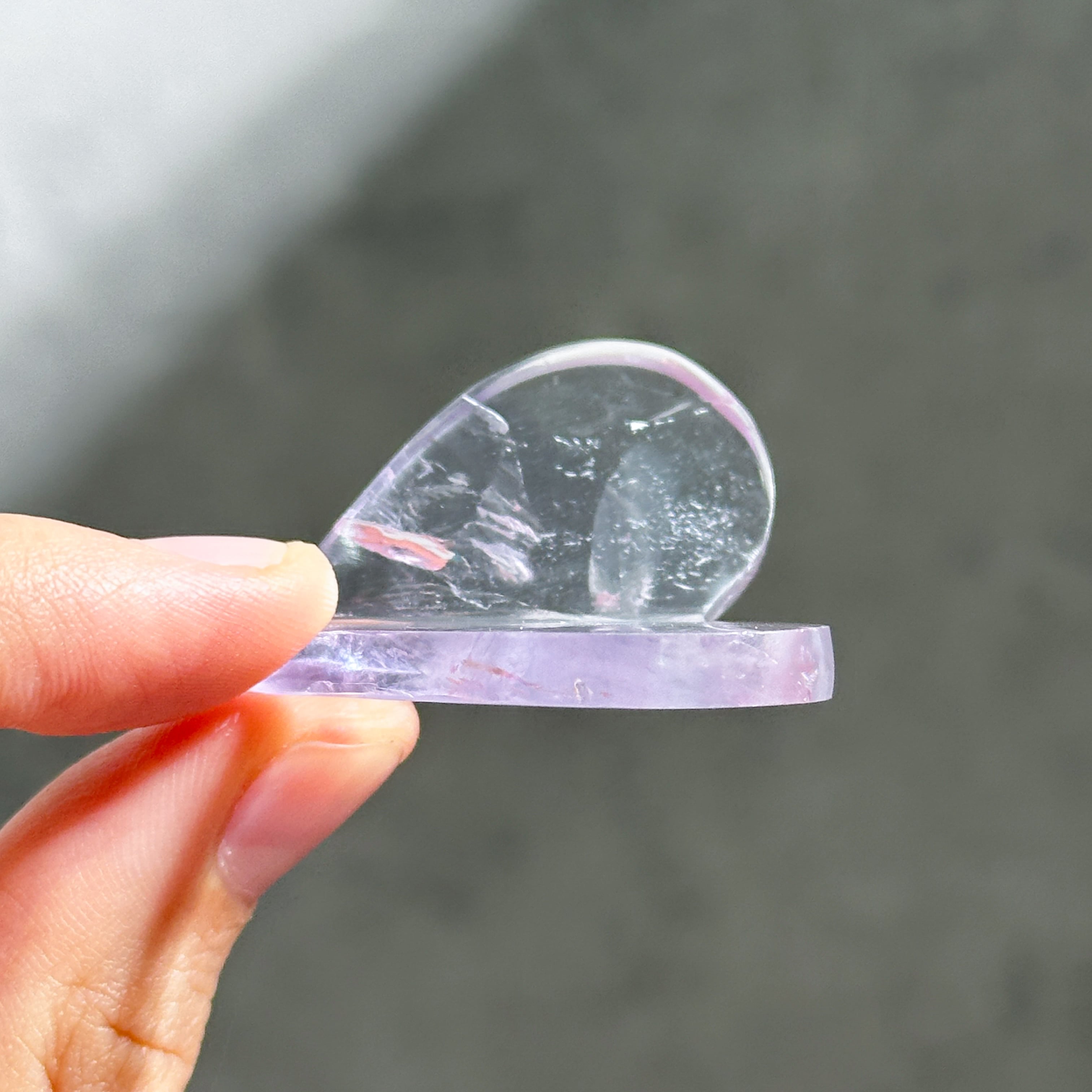 アメジスト 3Dハート 02♡Amethyst heart ♡天然石・鉱物
