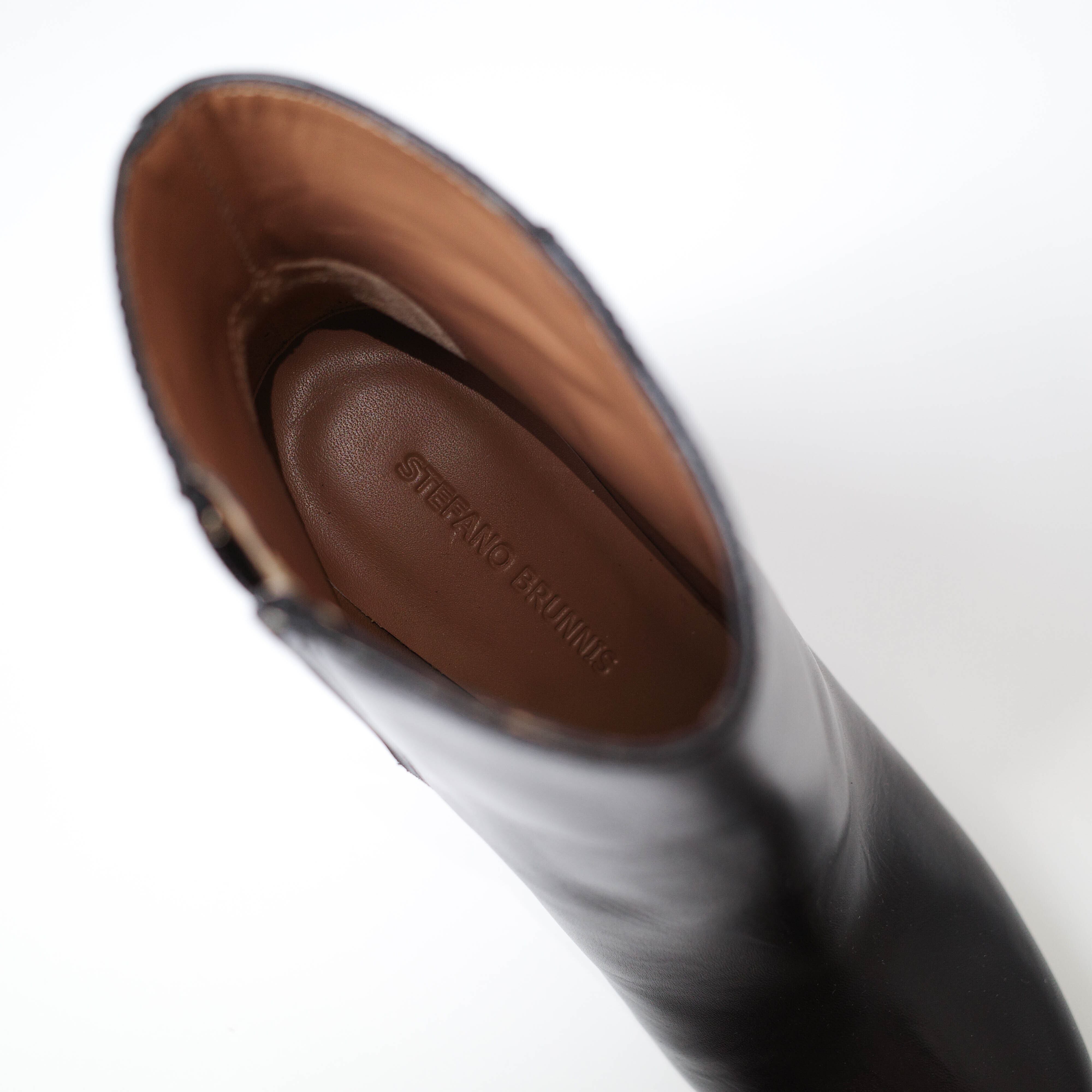 [NEW] STEFANNO BRUNNIS	COW LEATHER DESIGN BOOTS 53184-2-01017