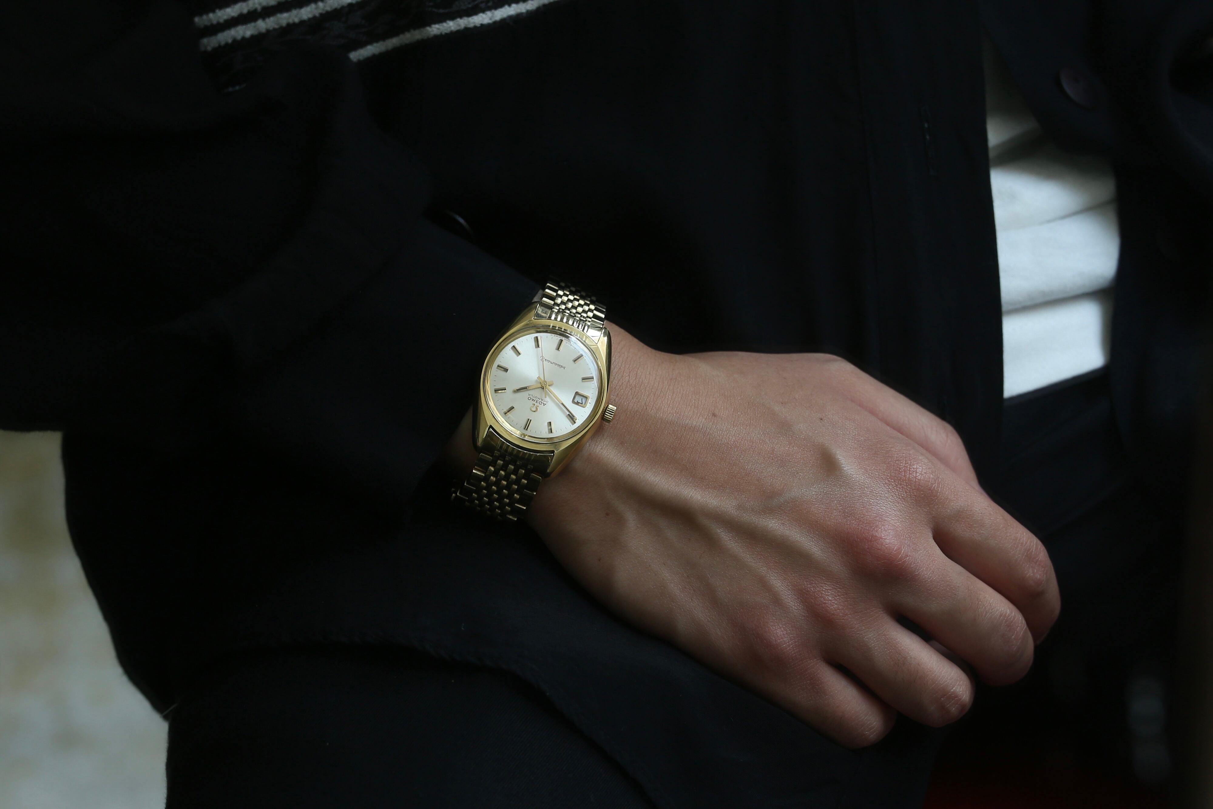 OMEGA】1969製 オメガ シーマスター デイト ストリームラインケース 金