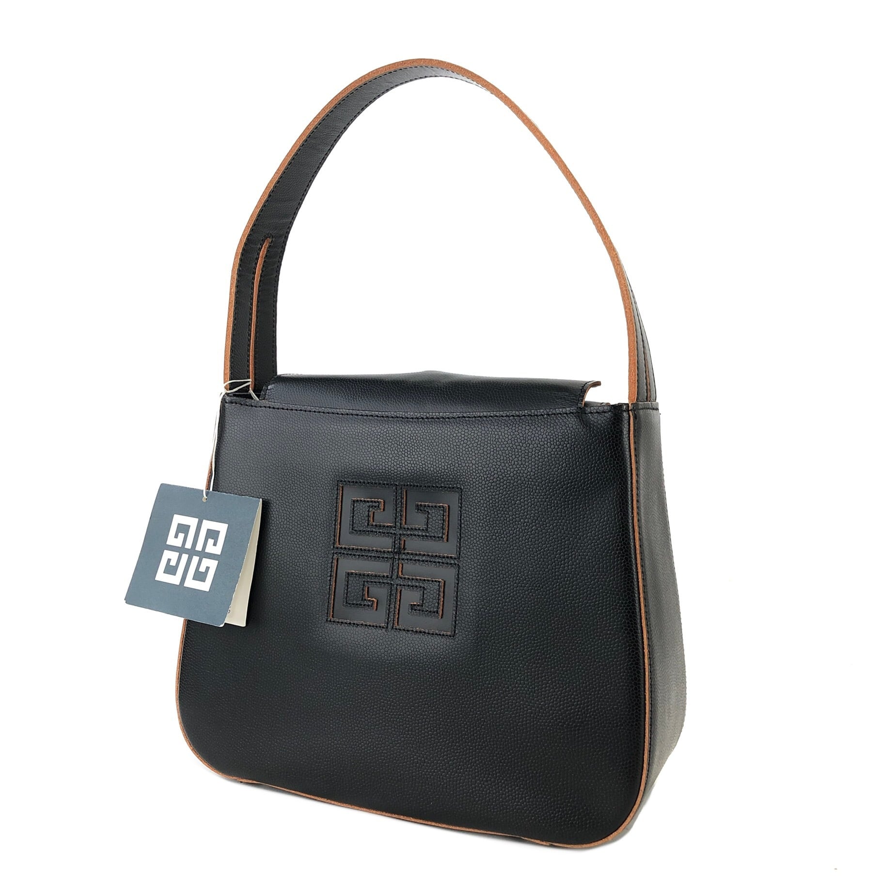 GIVENCHY ジバンシィ カットアウト ロゴ エンボスレザー ホーボー