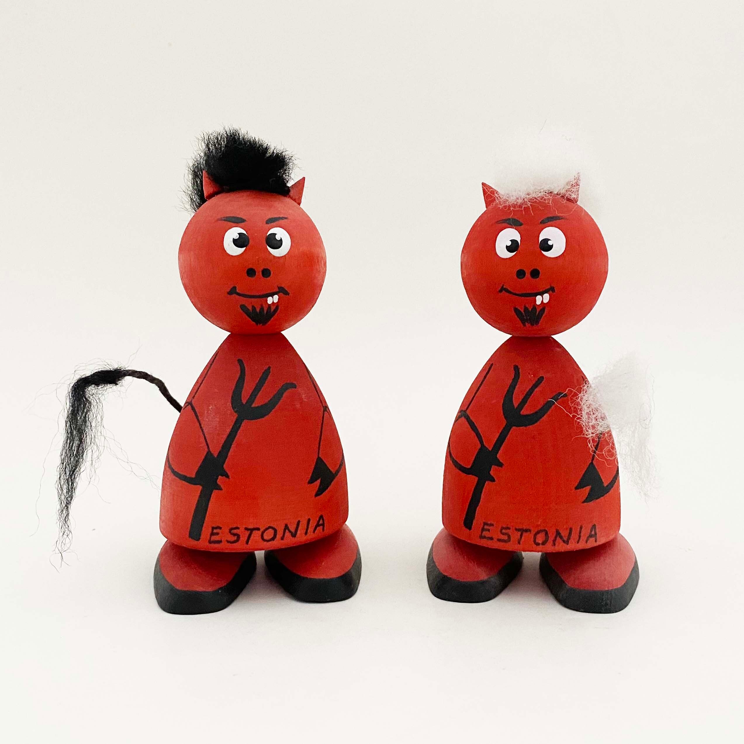 エストニアの魔除け 悪魔こけし（大）