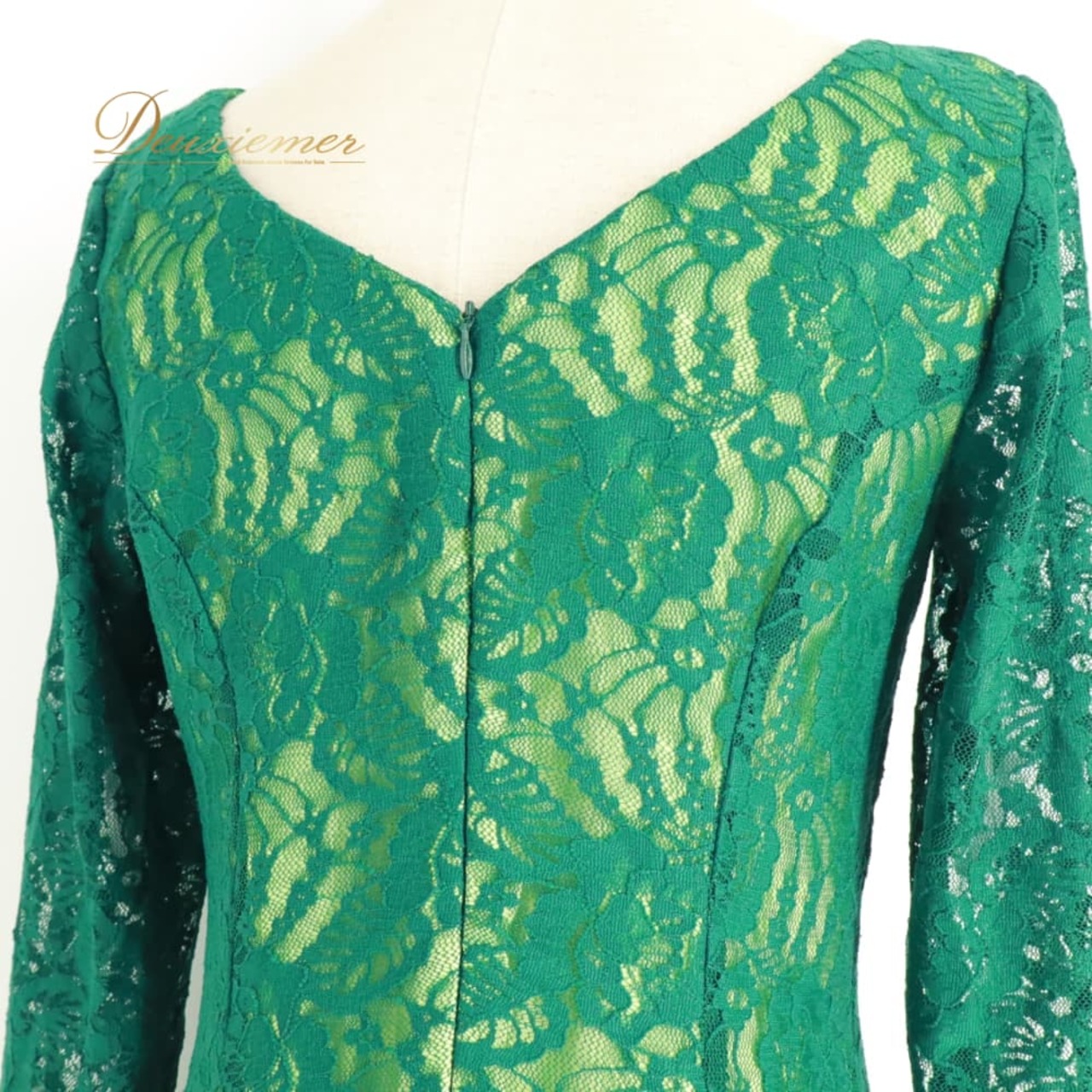 フラダンス 衣装 CC Fashions CCファッション ワンピース ドレス グリーン系 花柄 植物柄 レース 透け感 ハワイアン アロハ フラ ダンス レッスン 練習 ハワイアンダンス 緑 黄緑 長袖 フレア 華やか 鮮やか かわいい おしゃれ 上品 大人っぽい ダンス衣装 練習着 レッスンウェア ハワイ製