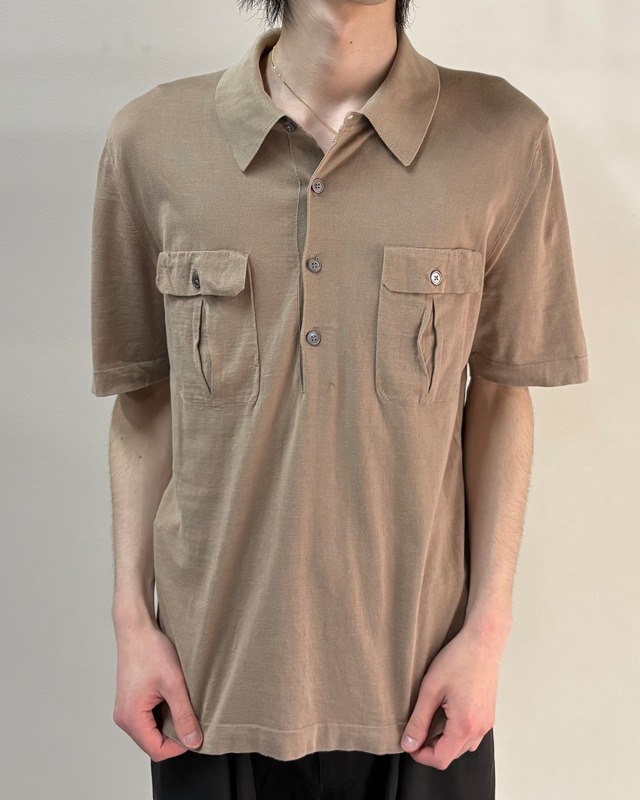 【HERMES】chest pocket polo shirt